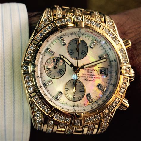 breitling watch with diamonds